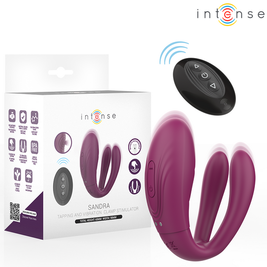 INTENSE - SANDRA VIBRADOR & ESTIMULADOR DE PINZAS CON GOLPETEO CONTROL REMOTO
