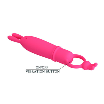 PRETTY LOVE - DELIA VIBRADOR RABBIT CON ANILLO DE SUJECIÓN