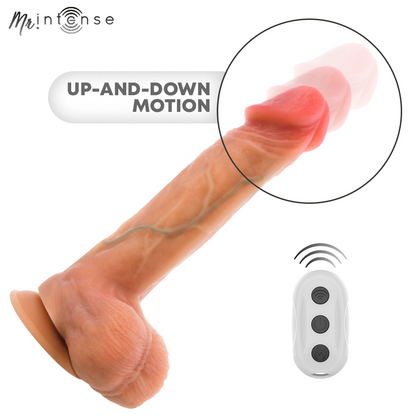 MR INTENSE - LOGAN DILDO VIBRADOR SILICONA CON EFECTO CALOR Y CONTROL REMOTO 20 CM -Ø- 4.1 CM