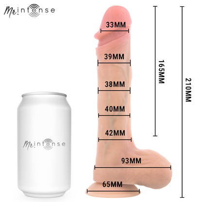 MR INTENSE - BRADLEY DILDO VIBRADOR SILICONA CON EFECTO CALOR Y CONTROL REMOTO 21 CM -Ø- 4.2 CM