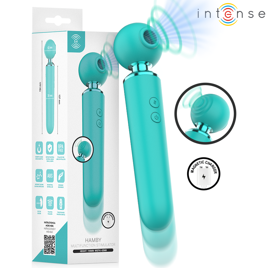 INTENSE - HAMBY ESTIMULADOR MULTIFUNCIÓN CON SUCCIÓN Y VIBRACIÓN