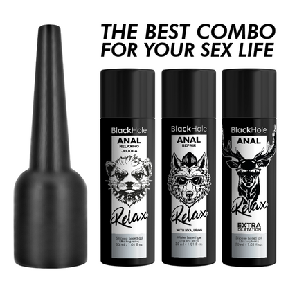 BLACK HOLE - APLICADOR DE LUBRICANTE ANAL TALLA S 30 ML