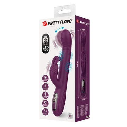 PRETTY LOVE - DEE VIBRADOR RABBIT MULTIFUNCIÓN OSCILANTE Y PERCUTOR MORADO