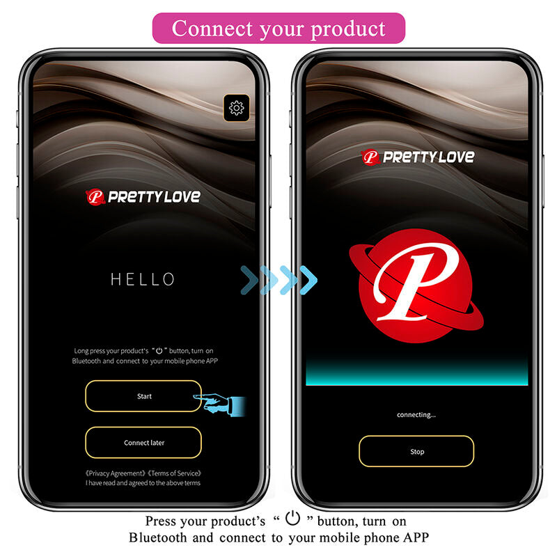 PRETTY LOVE - HAZELYNN MASAJEADOR APP CONTROL 12 FUNCIONES ROSA