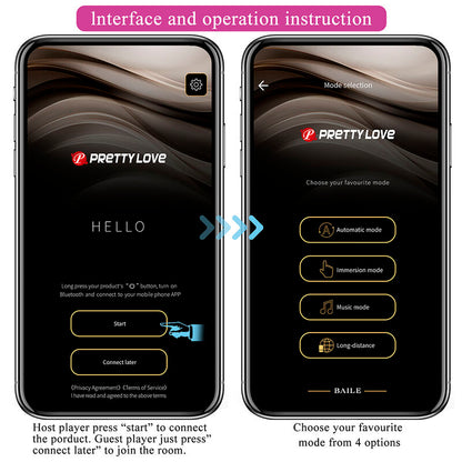 PRETTY LOVE - HAZELYNN MASAJEADOR APP CONTROL 12 FUNCIONES ROSA
