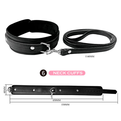 PRETTY LOVE - KIT BDSM 8 PIEZAS NEGRO