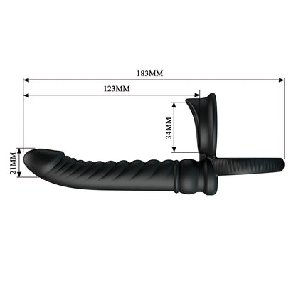 PRETTY LOVE - MERRITT VIBRADOR ANAL CON ANILLO Y VIBRACIÓN NEGRO