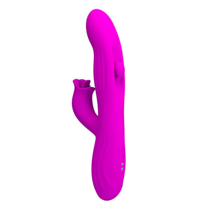 PRETTY LOVE - YALANDA VIBRADOR RABBIT OSCILANTE CON PANTALLA LED MORADO