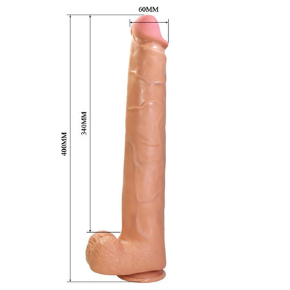 PRETTY LOVE - RAEL DILDO REALÍSTICO FLEXIBLE CON VENTOSA 40 CM -Ø- 6 CM MARRÓN