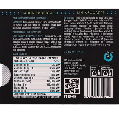 WUG Multivit - El chicle funcional que refuerza tus defensas cada día BLISTER 8 UDS