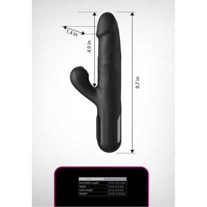 FETISH FANTASY SERIES - VIBRADOR RABBIT SONIX SILICONE THRUSTER NEGRO