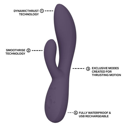 LELO - INA THRUST VIBRADOR RABBIT CON EMPUJE MORADO