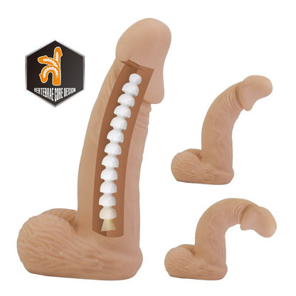 PRETTY LOVE - ZANE ARNÉS CON DILDO FLEXIBLE 17 CM Ø 4,3 CM COLOR NATURAL