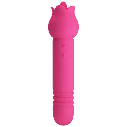PRETTY LOVE - CHALEY VIBRADOR CON ESTIMULACIÓN ORAL, EMPUJE Y CLITORAL RECARGABLE ROSA