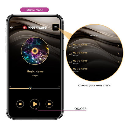 PRETTY LOVE - HUEVO VIBRADOR PULSEN CONTROL APP 12 FUNCIONES RECARGABLE USB ROSA