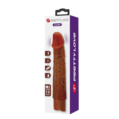 PRETTY LOVE - LEONARDO VIBRADOR REALÍSTICO 20 CM Ø 4 CM COLOR MARRÓN