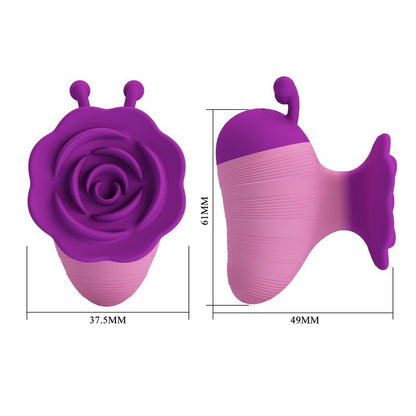 PRETTY LOVE - LITTLE BEE ESTIMULADOR DE CLÍTORIS 7 MODOS RECARGABLE MORADO-ROSA