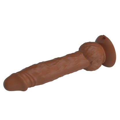 PRETTY LOVE - EREN DILDO VIBRADOR CON EMPUJE 20,5 CM Ø 4,5 CM MARRÓN