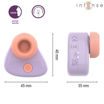 INTENSE - CUKI ESTIMULADOR DE CLÍTORIS POR SUCCIÓN RECARGABLE USB LILA