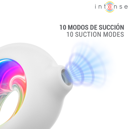 INTENSE - ASTON ESTIMULADOR DE CLÍTORIS POR SUCCIÓN Y VIBRACIÓN RECARGABLE USB BLANCO