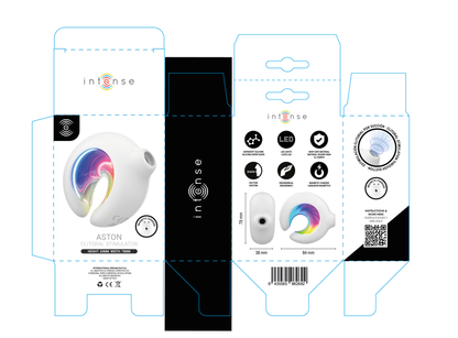 INTENSE - ASTON ESTIMULADOR DE CLÍTORIS POR SUCCIÓN Y VIBRACIÓN RECARGABLE USB BLANCO