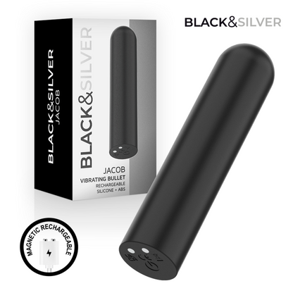 BLACK & SILVER - JACOB BALA VIBRADORA RECARGABLE USB NEGRO