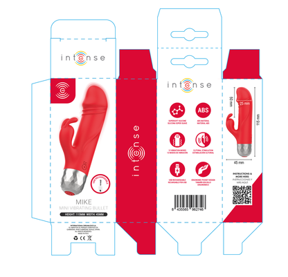 INTENSE - MIKE MINI VIBRADOR RABBIT RECARGABLE USB ROJO