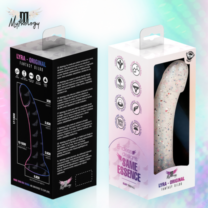 MYTHOLOGY - LYRA 1 DILDO DE SILICONA CON VENTOSA 19 CM -Ø- 3,3 CM FUCSIA CONFETI