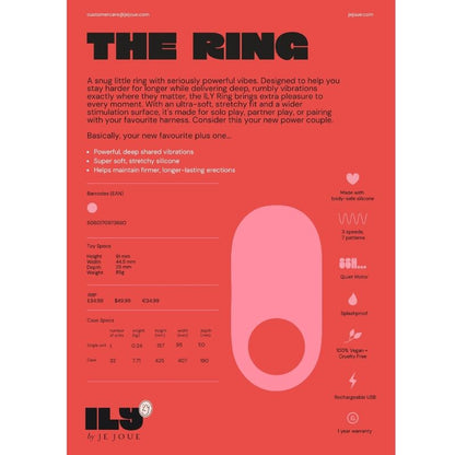 JE JOUE - ILY COCK RING ANILLO VIBRADOR PARA PENE