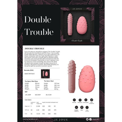 JE JOUE - DOUBLE TROUBLE SET DE VIBRADORES RECARGABLES