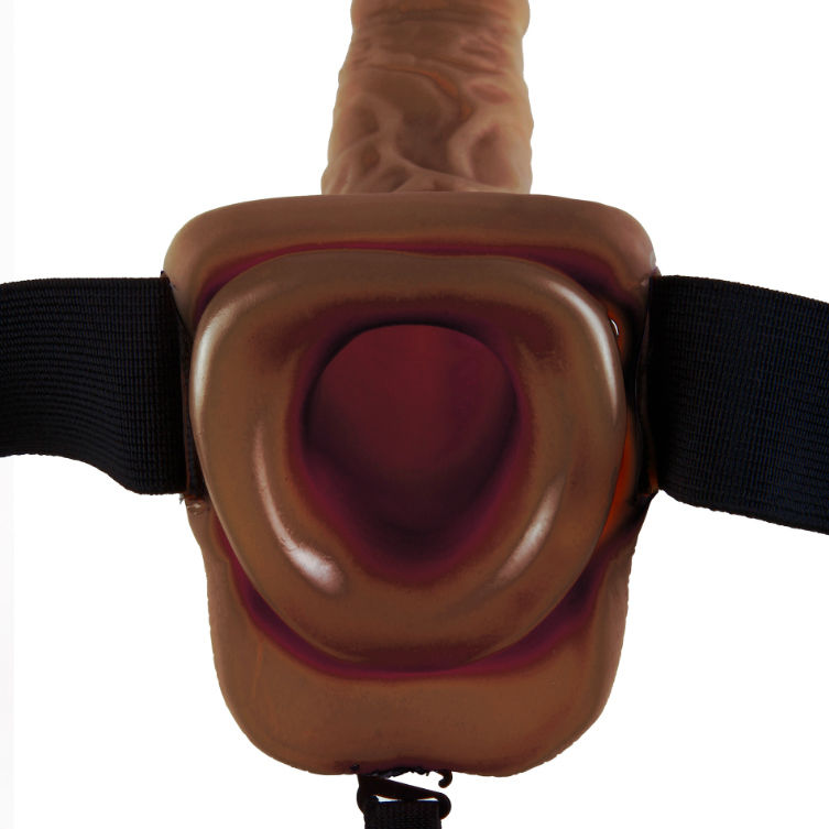 FETISH FANTASY SERIES - 9 ARNÉS CON TESTÍCULOS HUECO MAN 22.9 CM MARRÓN