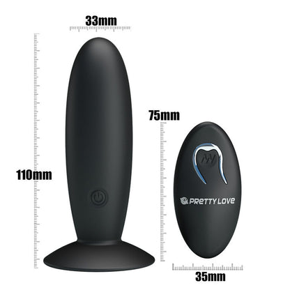 PRETTY LOVE - PLUG ANAL RECARGABLE CON VIBRACIÓN Y MANDO
