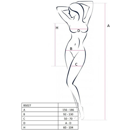 PASSION - WOMAN BS027 BODYSTOCKING ESTILO VESTIDO BLANCO TALLA ÚNICA