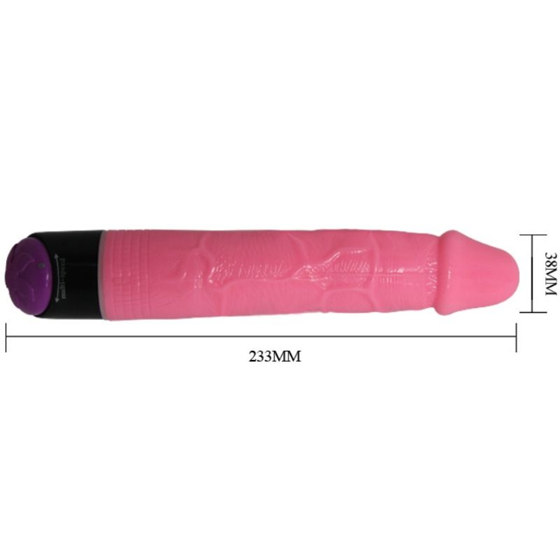 BAILE - COLORFUL SEX VIBRADOR REALÍSTICO ROSA 23 CM