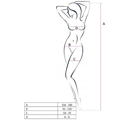 PASSION - WOMAN BS047 BODYSTOCKING ROJO TALLA ÚNICA