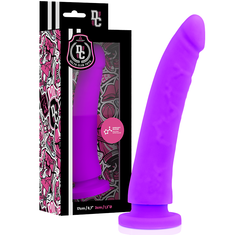 DELTA CLUB - DILDO REALISTA LILA SILICONA MEDICA 17 CM -O- 3 CM