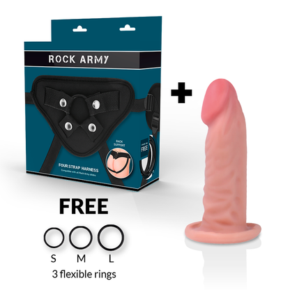 ROCKARMY - ARNES + DUAL DENSITY TIGER DILDO REALISTA 14 CM -O- 4.46 CM